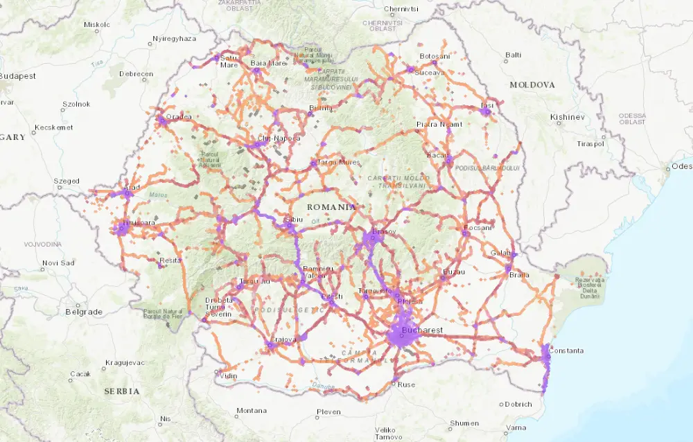 Coverage and network quality in Romania