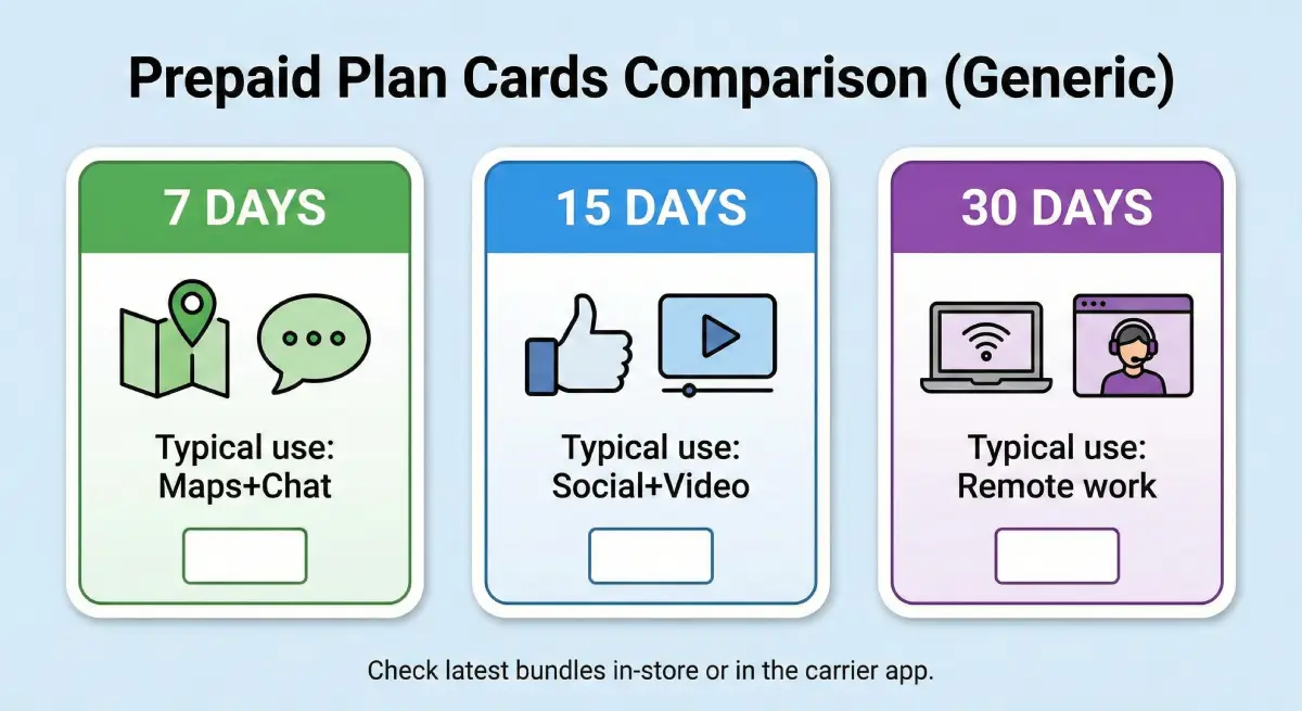 SIMs turísticas locales de prepago 