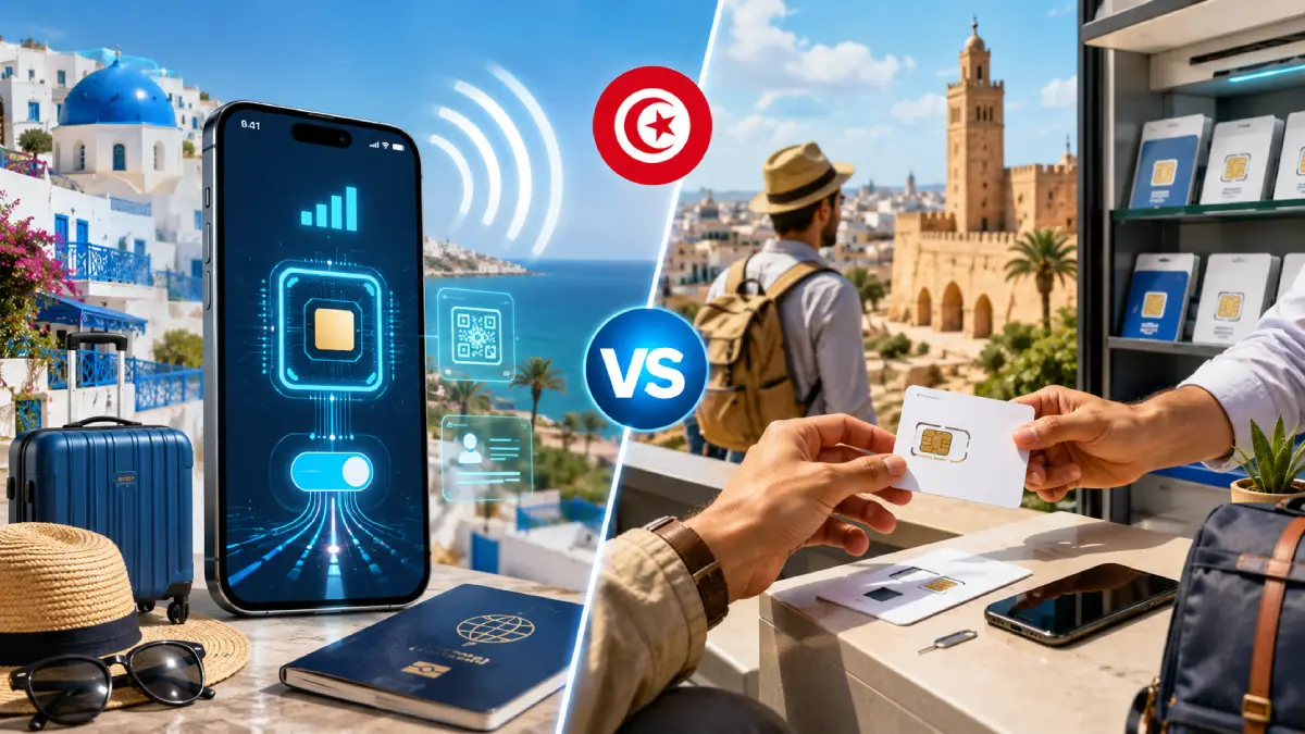 eSIM vs SIM card in Tunisia