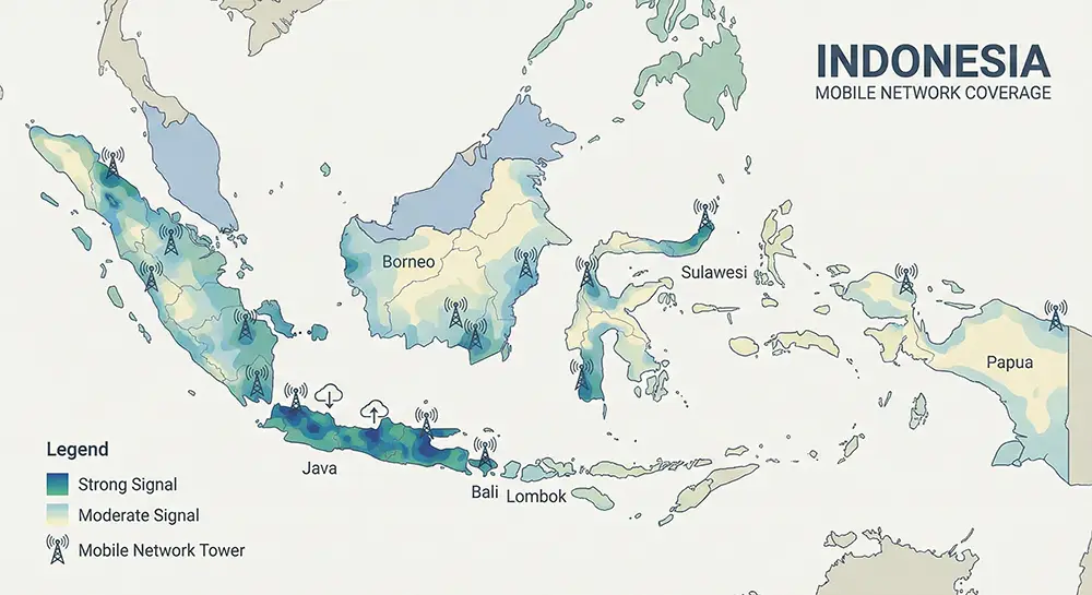 Internet Coverage and Mobile Networks in Indonesia