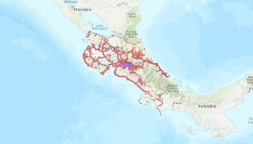 claro coverage map in costa rica