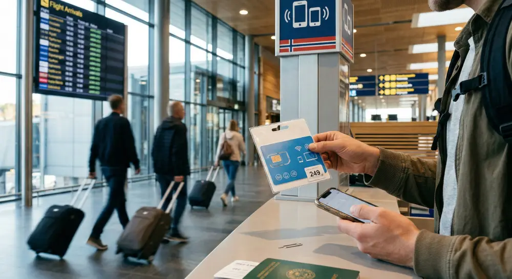 Buying internet at the airport in Norway