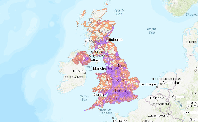 vodafone uk coverage map