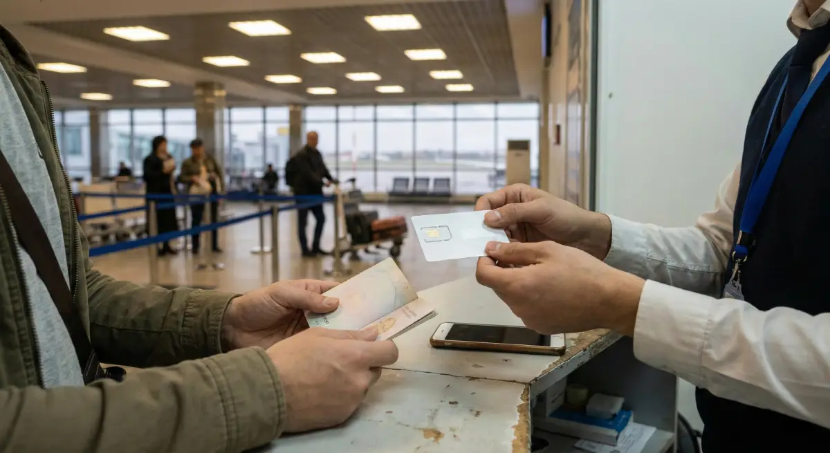 우즈베키스탄 공항에서 SIM 카드 구매하기