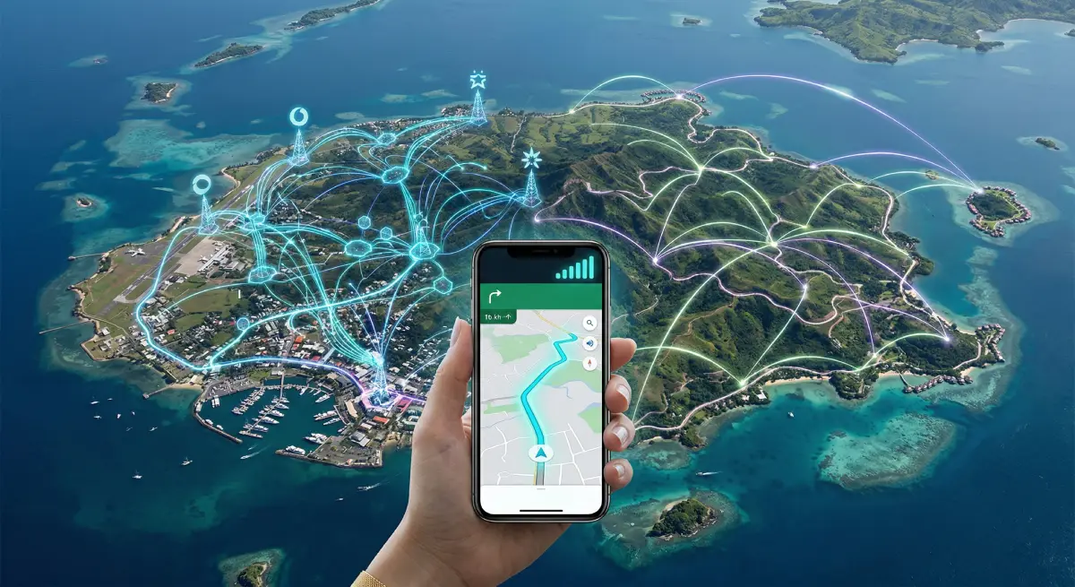 Vodafone与Digicel在斐济的覆盖范围