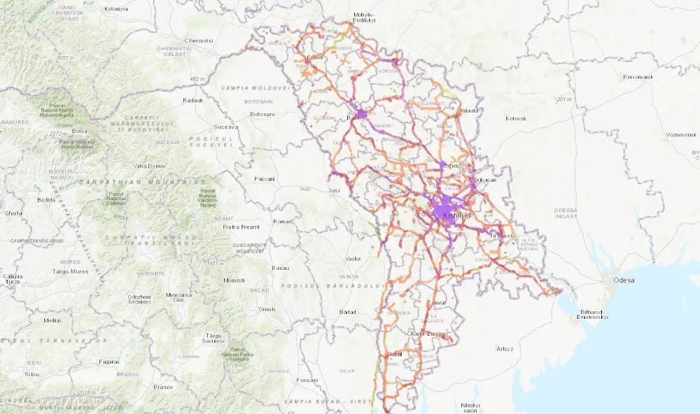 Copertura Internet Orange in Moldova