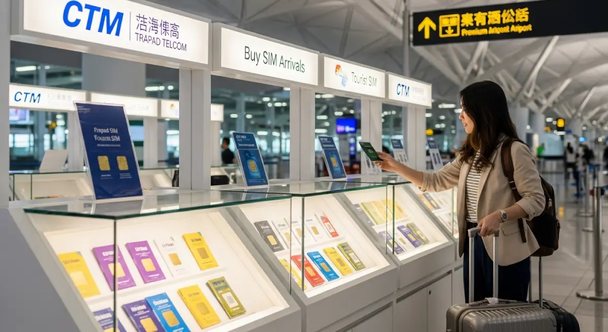 マカオ空港でSIMカードを購入する