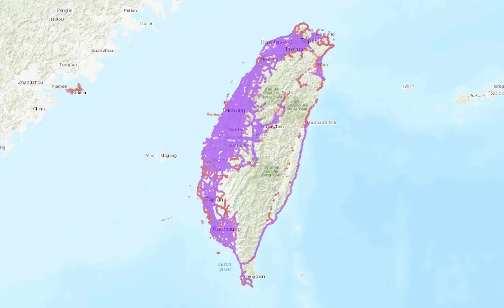 Taiwan Mobile Coverage