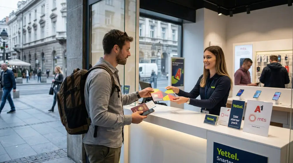 Buying a local tourist SIM in Serbia