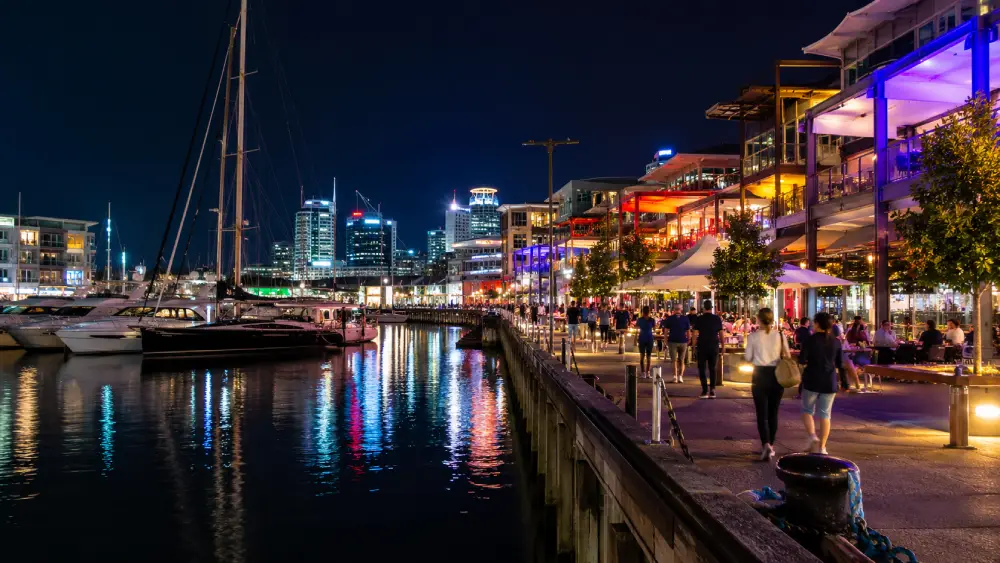 Auckland Viaduct Harbour offers a safe and vibrant nightlife scene.