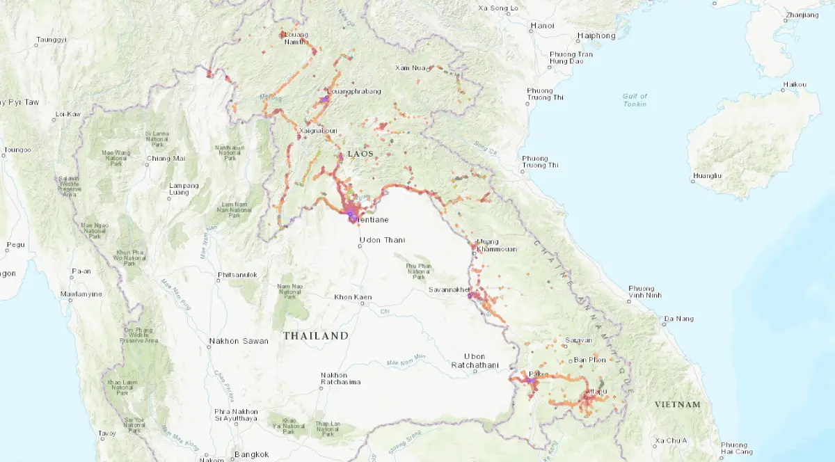 laos mobile coverage map