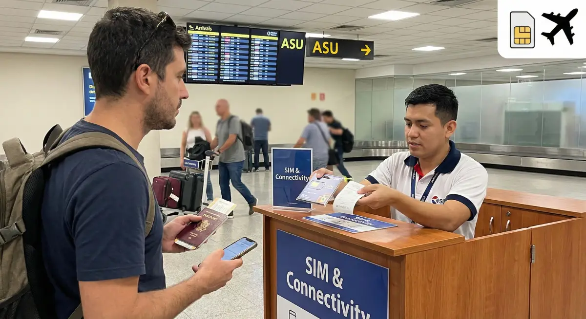 Buying a SIM card at Asunción Airport (ASU)
