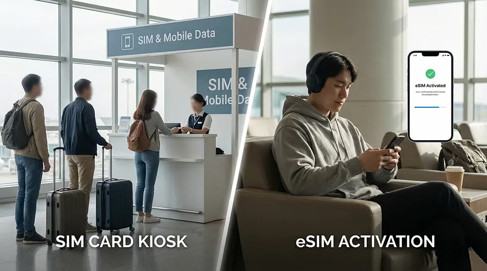 esim vs airport sim card