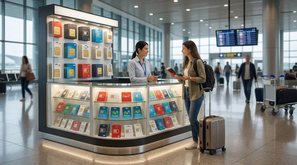 Buying a SIM card at the airport in Ecuador