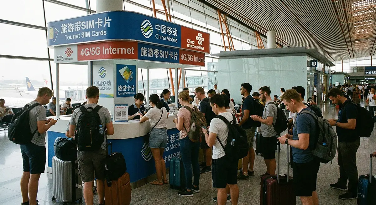 Shanghai Pudong luchthaven sim kaart