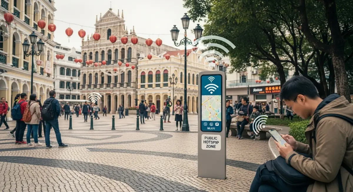 マカオの空港と公共WiFiを利用する
