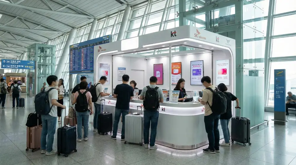 한국 공항에서 SIM 카드 구매하기