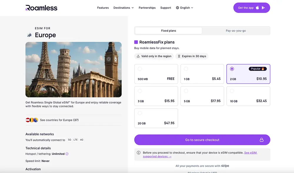 Roamless Europe eSIM