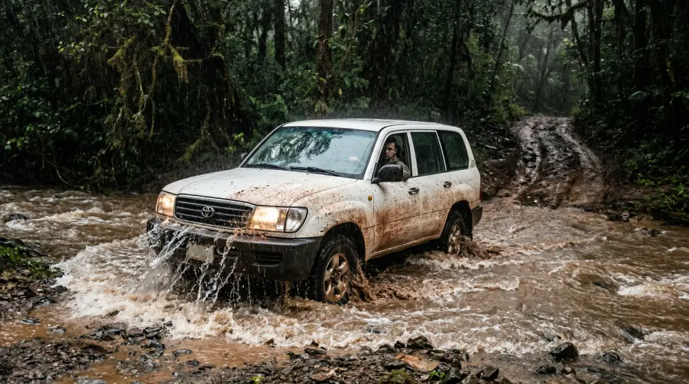 A strict Costa Rican customs officer confiscating a beach seashell and a vape from a tourist's luggage at the airport.