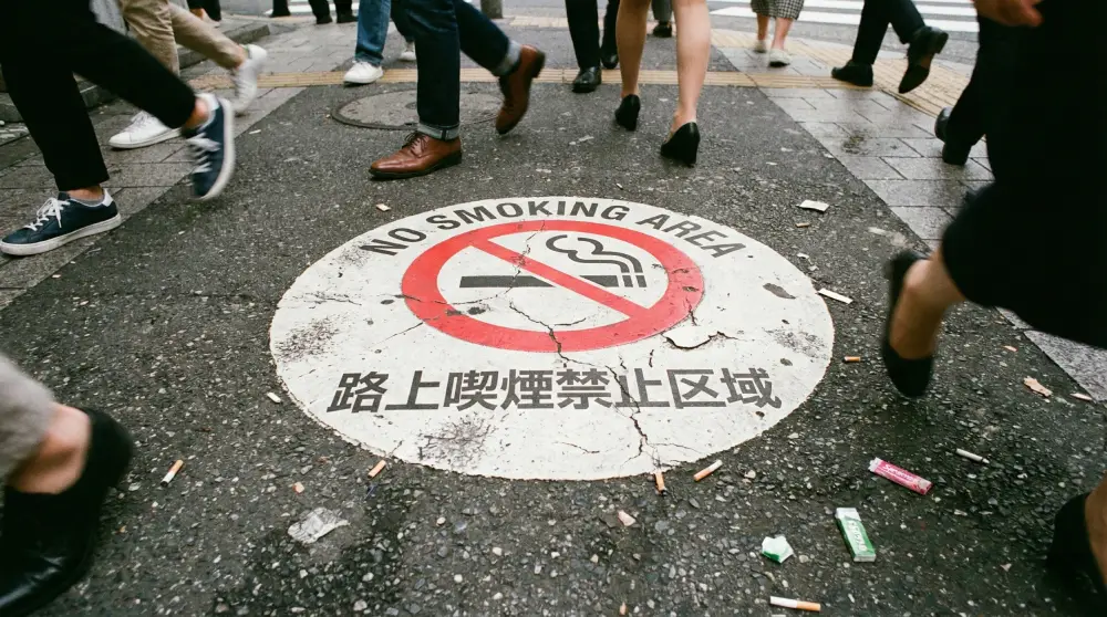 No Walking & Smoking in Japan