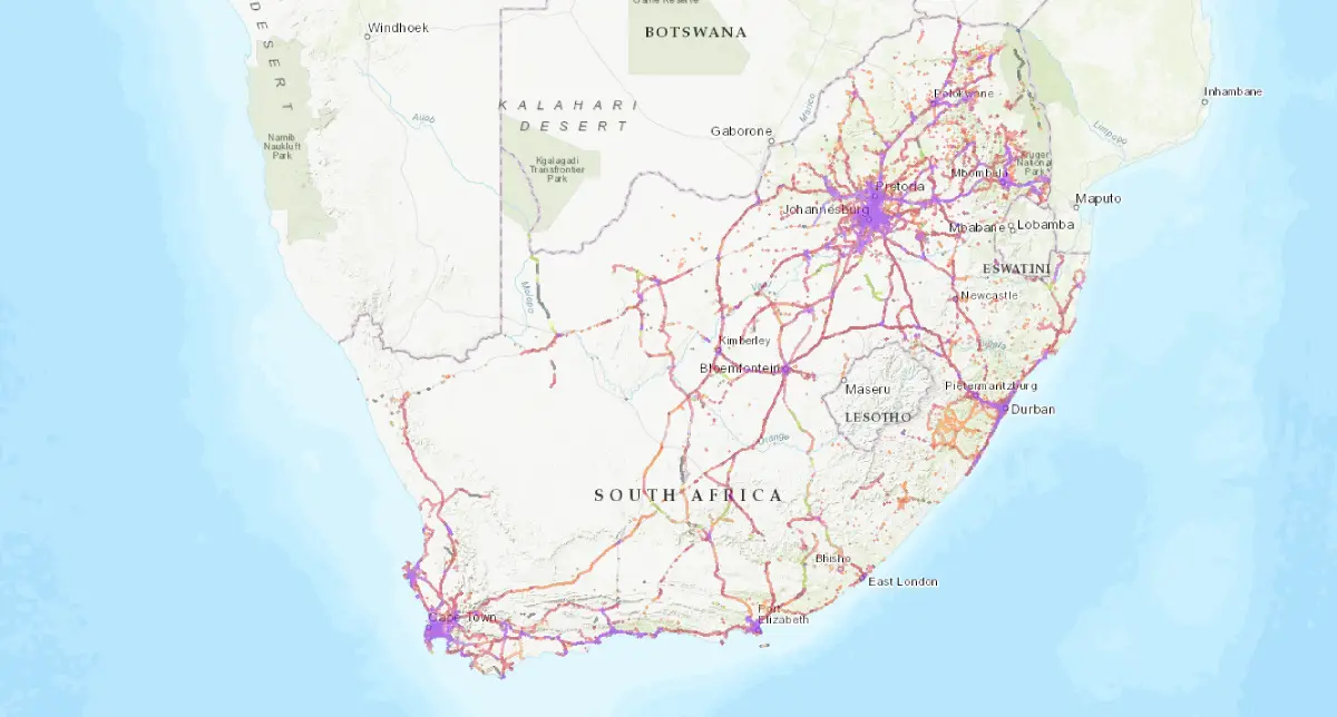 Mobile Network Coverage in South Africa