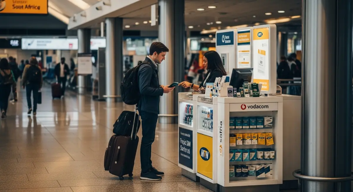Buying a SIM card at the airport