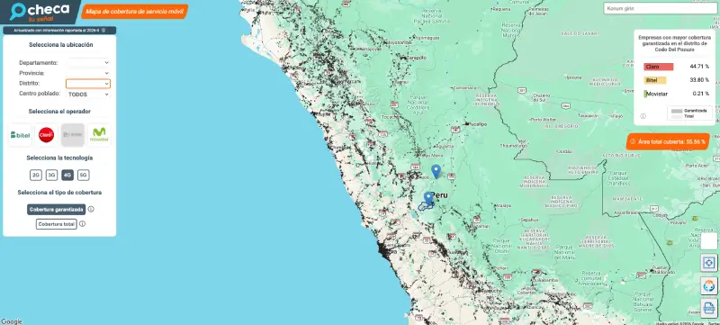 osiptel mobile coverage map in peru