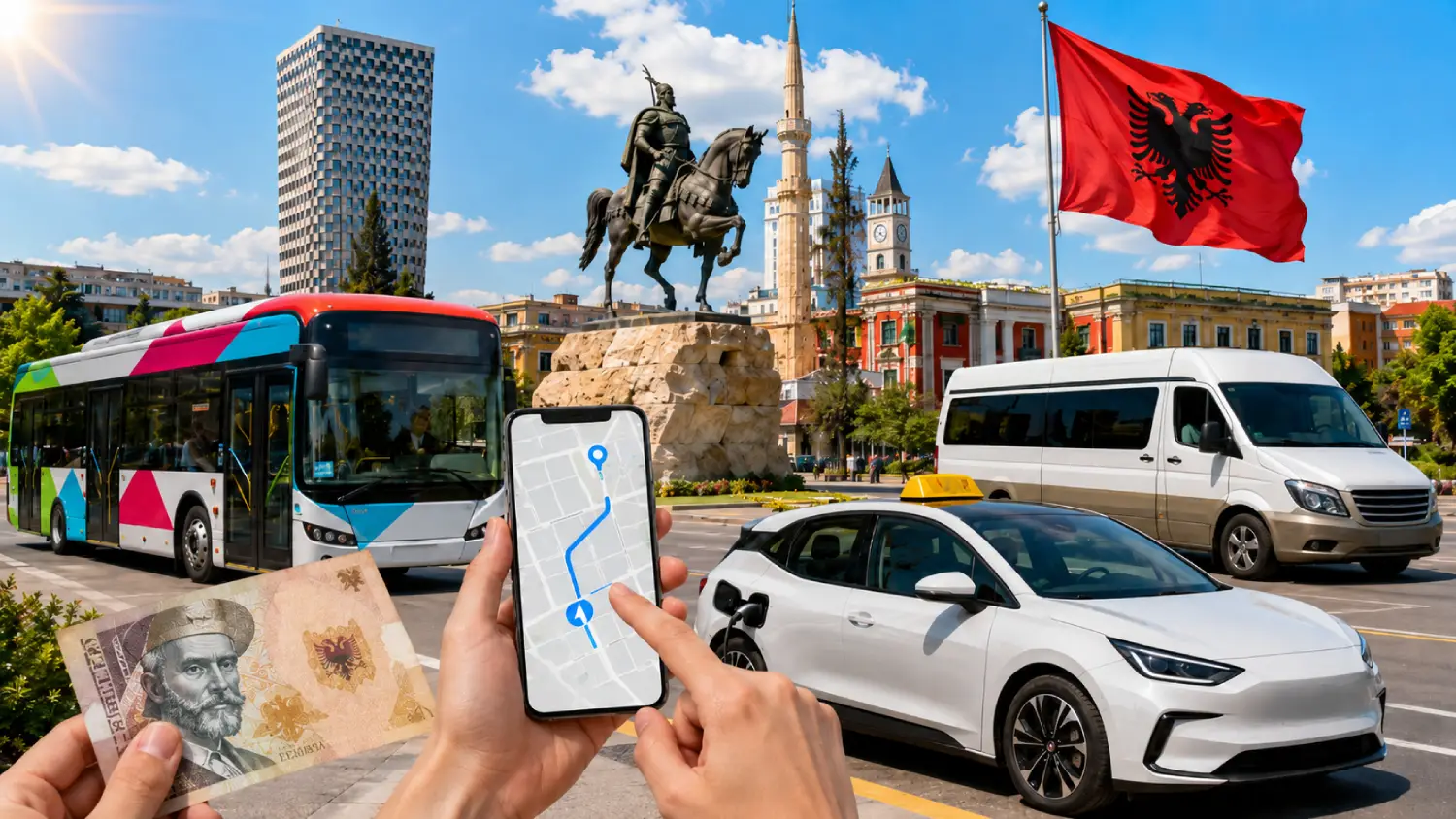 Průvodce dopravou v Albánii: Uber, autobusy a taxi podvody