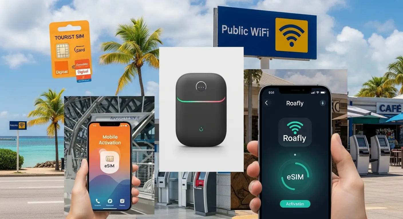 Comment obtenir Internet en Guadeloupe (2026) : SIM, eSIM, Pocket WiFi et WiFi à l'aéroport
