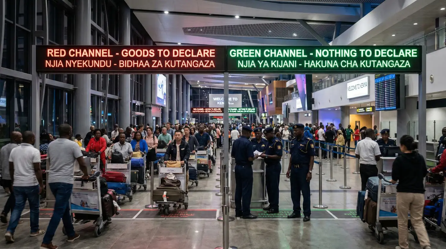 Reglas de Aduanas del Aeropuerto de Kenia (2026): Prohibición de Alcohol, Cigarrillos y Bolsas de Plástico