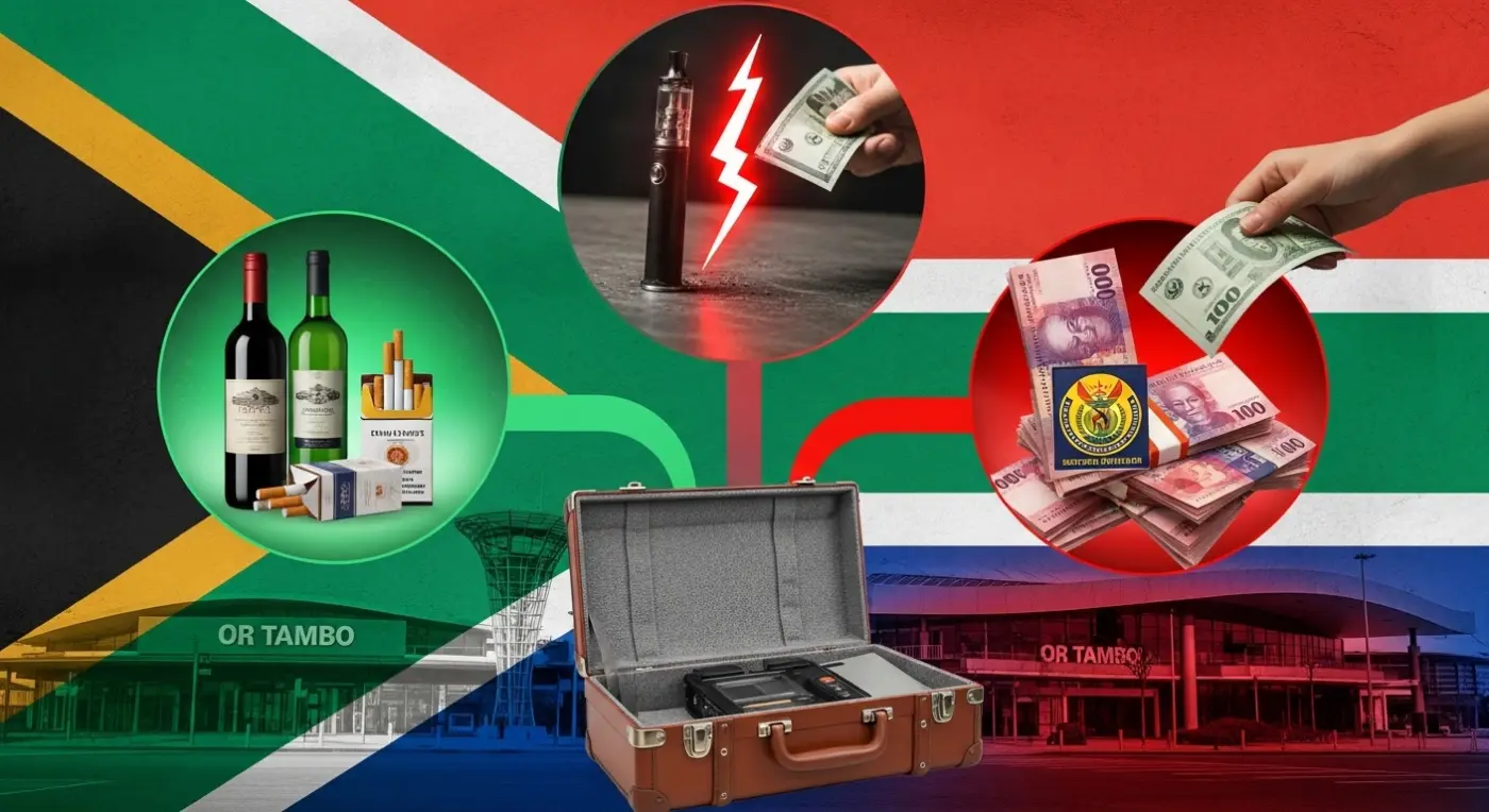 南非机场海关规则:酒精、香烟、电子烟