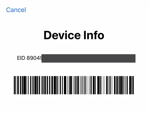 eid number iphone